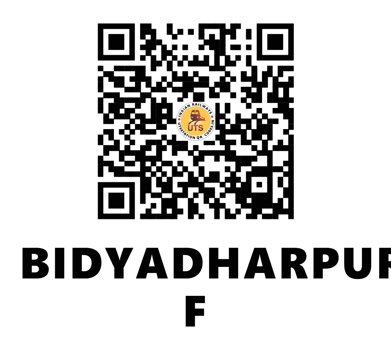 UTS QR Code for BIDYADHARPUR F - BDYP (ER - WEST BENGAL)